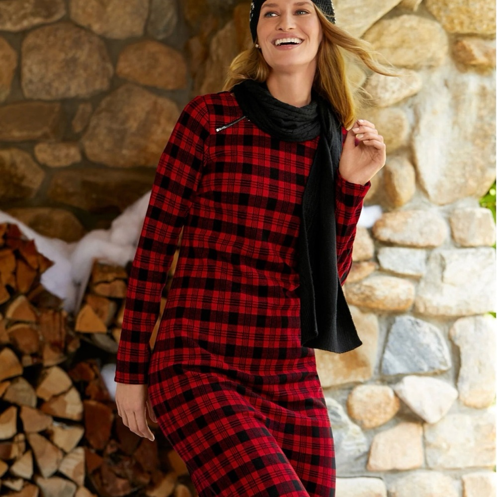 TARTAN PLAID SHIFT DRESS